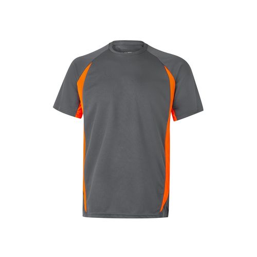 gris/naranja VL SLAYER. Camiseta técnica ojo de pájaro bicolor (160g/m²), en poliéster (100%)