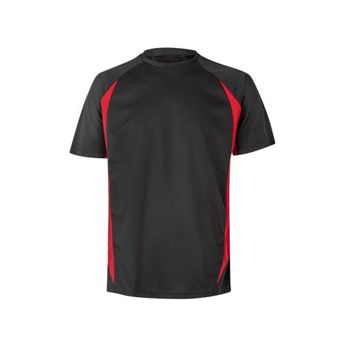 negro/rojo VL SLAYER. Camiseta técnica ojo de pájaro bicolor (160g/m²), en poliéster (100%)