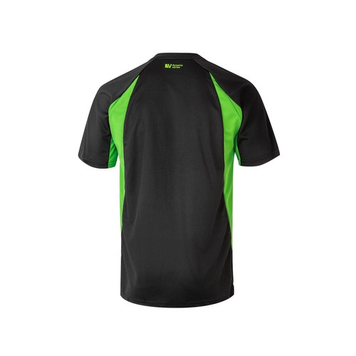 negro/verde VL SLAYER. Camiseta técnica ojo de pájaro bicolor (160g/m²), en poliéster (100%)