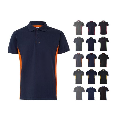 VL SUPAY. Polo piqué bicolore (180g/m²), manches courtes, en coton (60%) et polyester (40%) - 1