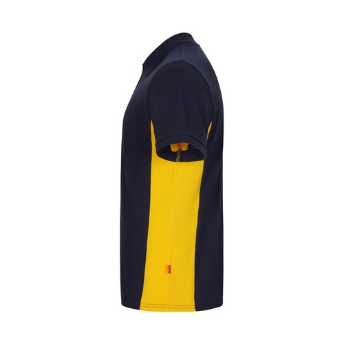 azul marino/amarillo VL SUPAY. Polo piqué bicolor (180g/m²), manga corta, en algodón (60%) y poliéster (40%)