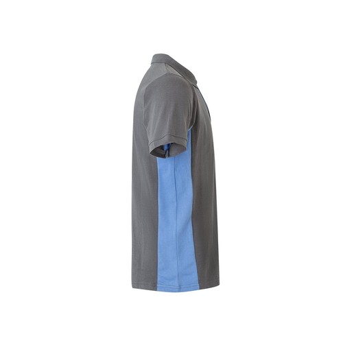 gris/azul claro VL SUPAY. Polo piqué bicolor (180g/m²), manga corta, en algodón (60%) y poliéster (40%)