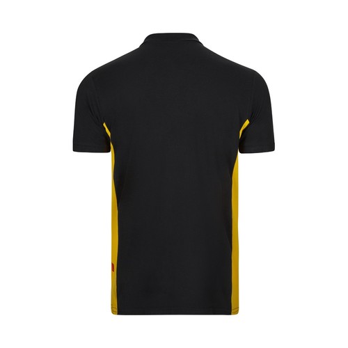 negro/amarillo VL SUPAY. Polo piqué bicolor (180g/m²), manga corta, en algodón (60%) y poliéster (40%)