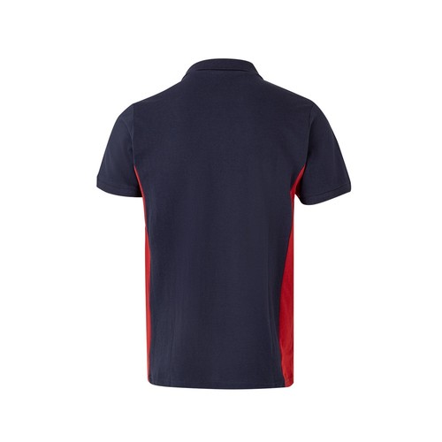 azul marino/rojo VL SUPAY. Polo piqué bicolor (180g/m²), manga corta, en algodón (60%) y poliéster (40%)