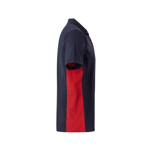 azul marino/rojo VL SUPAY. Polo piqué bicolor (180g/m²), manga corta, en algodón (60%) y poliéster (40%)