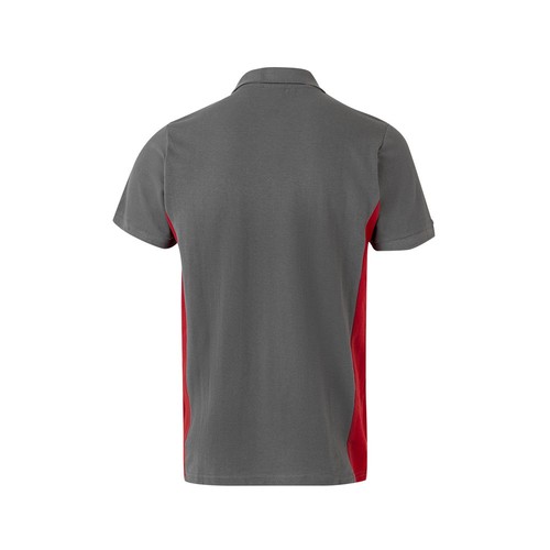 gris/rojo VL SUPAY. Polo piqué bicolor (180g/m²), manga corta, en algodón (60%) y poliéster (40%)