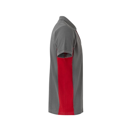 gris/rojo VL SUPAY. Polo piqué bicolor (180g/m²), manga corta, en algodón (60%) y poliéster (40%)