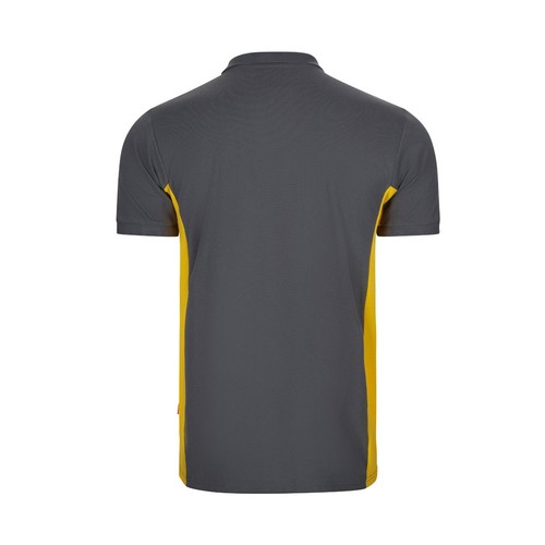 gris/amarillo VL SUPAY. Polo piqué bicolor (180g/m²), manga corta, en algodón (60%) y poliéster (40%)