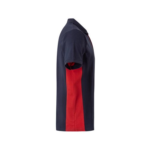 azul marino/rojo VL SUPAY. Polo piqué bicolor (180g/m²), manga corta, en algodón (60%) y poliéster (40%)
