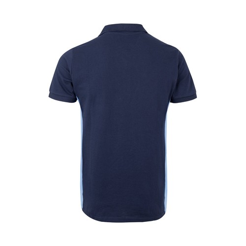 azul marino/azul claro VL SUPAY. Polo piqué bicolor (180g/m²), manga corta, en algodón (60%) y poliéster (40%)