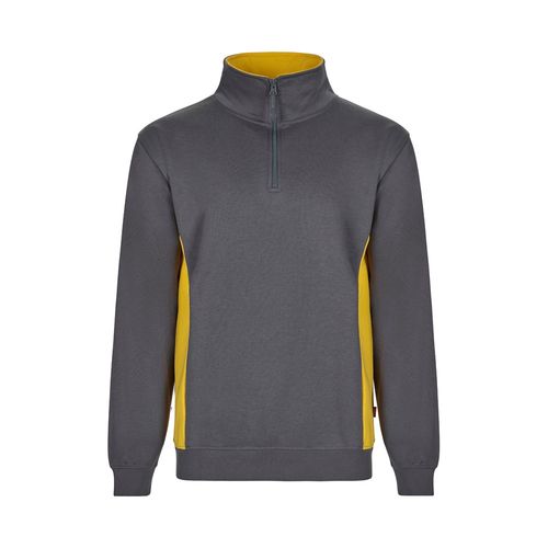 gris/amarillo VL SVAROG. Sudadera de rizo bicolor (260g/m²), en poliéster (65%) y algodón (35%)