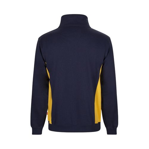azul marino/amarillo VL SVAROG. Sudadera de rizo bicolor (260g/m²), en poliéster (65%) y algodón (35%)