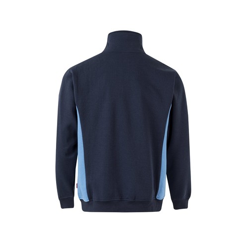 azul marino/azul claro VL SVAROG. Sudadera de rizo bicolor (260g/m²), en poliéster (65%) y algodón (35%)