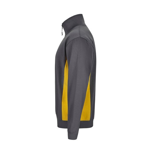 gris/amarillo VL SVAROG. Sudadera de rizo bicolor (260g/m²), en poliéster (65%) y algodón (35%)
