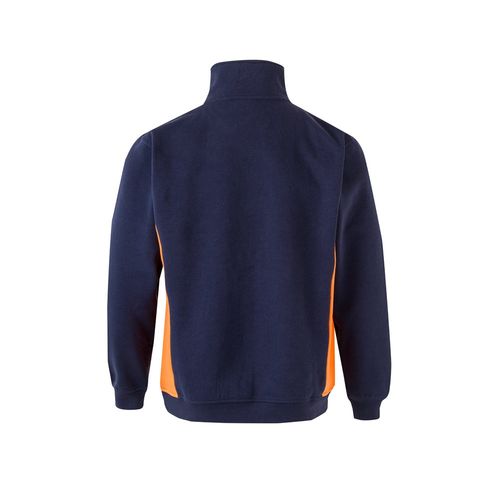 azul marino/naranja VL SVAROG. Sudadera de rizo bicolor (260g/m²), en poliéster (65%) y algodón (35%)