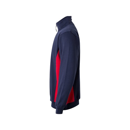 azul marino/rojo VL SVAROG. Sudadera de rizo bicolor (260g/m²), en poliéster (65%) y algodón (35%)