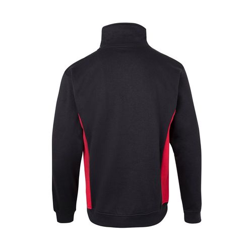 negro/rojo VL SVAROG. Sudadera de rizo bicolor (260g/m²), en poliéster (65%) y algodón (35%)