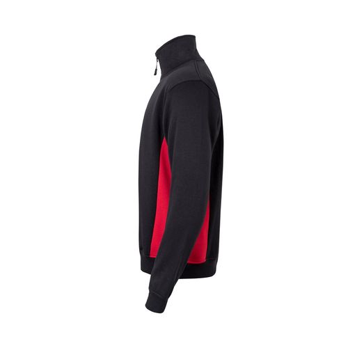 negro/rojo VL SVAROG. Sudadera de rizo bicolor (260g/m²), en poliéster (65%) y algodón (35%)