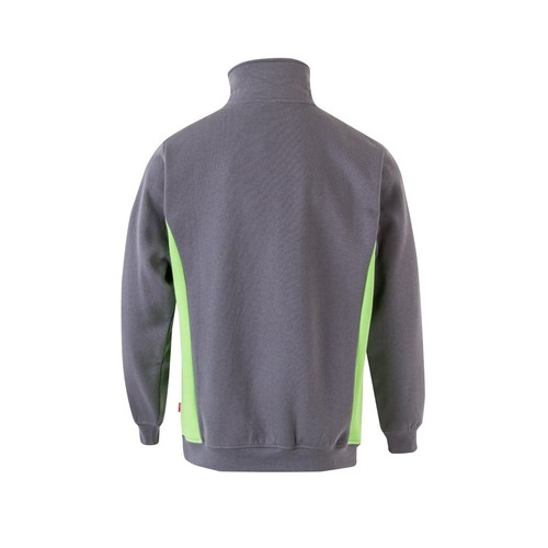 gris/verde VL SVAROG. Sudadera de rizo bicolor (260g/m²), en poliéster (65%) y algodón (35%)