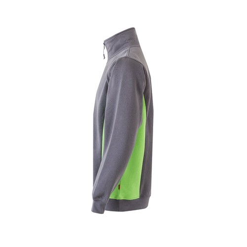 gris/verde VL SVAROG. Sudadera de rizo bicolor (260g/m²), en poliéster (65%) y algodón (35%)