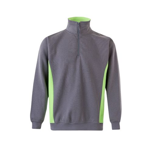 gris/verde VL SVAROG. Sudadera de rizo bicolor (260g/m²), en poliéster (65%) y algodón (35%)