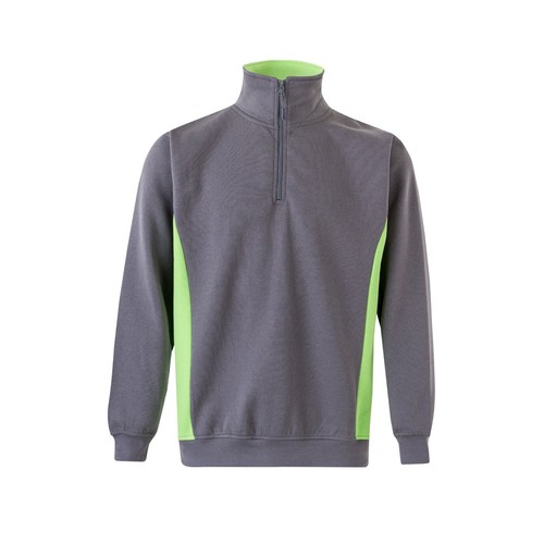 gris/verde VL SVAROG. Sudadera de rizo bicolor (260g/m²), en poliéster (65%) y algodón (35%)