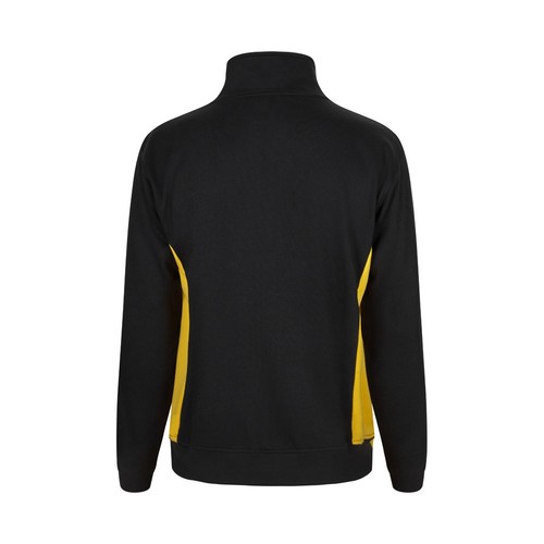 negro/amarillo VL SVAROG. Sudadera de rizo bicolor (260g/m²), en poliéster (65%) y algodón (35%)