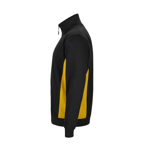 negro/amarillo VL SVAROG. Sudadera de rizo bicolor (260g/m²), en poliéster (65%) y algodón (35%)