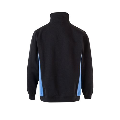 negro/azul claro VL SVAROG. Sudadera de rizo bicolor (260g/m²), en poliéster (65%) y algodón (35%)