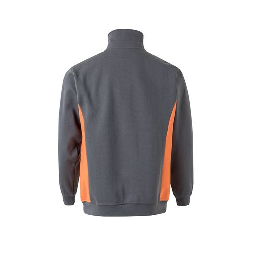 gris/naranja VL SVAROG. Sudadera de rizo bicolor (260g/m²), en poliéster (65%) y algodón (35%)