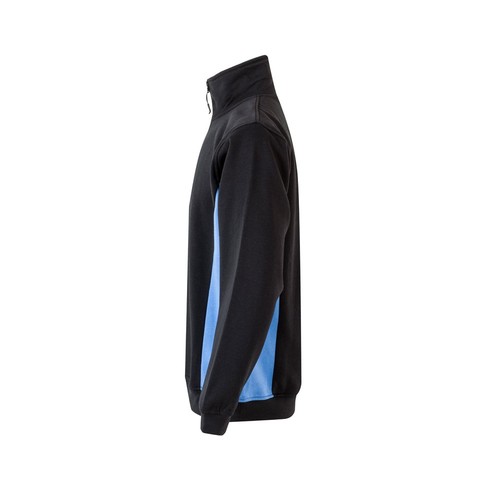 negro/azul claro VL SVAROG. Sudadera de rizo bicolor (260g/m²), en poliéster (65%) y algodón (35%)