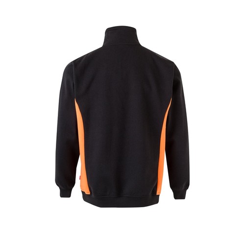 negro/naranja VL SVAROG. Sudadera de rizo bicolor (260g/m²), en poliéster (65%) y algodón (35%)