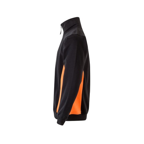 negro/naranja VL SVAROG. Sudadera de rizo bicolor (260g/m²), en poliéster (65%) y algodón (35%)