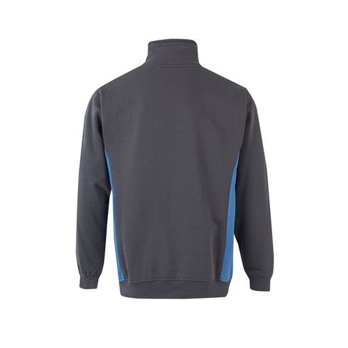 gris/azul claro VL SVAROG. Sudadera de rizo bicolor (260g/m²), en poliéster (65%) y algodón (35%)