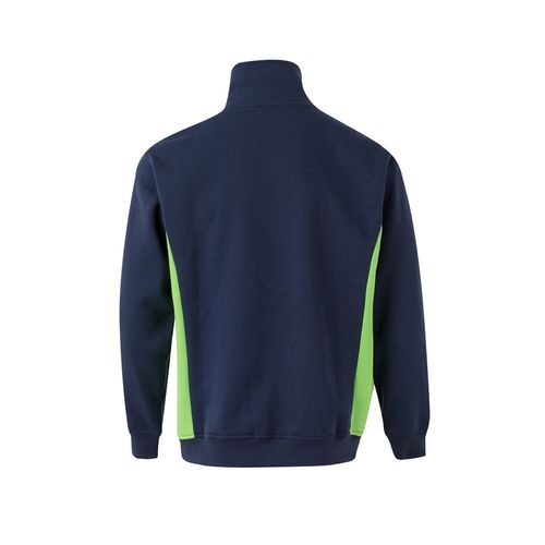 azul marino/verde VL SVAROG. Sudadera de rizo bicolor (260g/m²), en poliéster (65%) y algodón (35%)