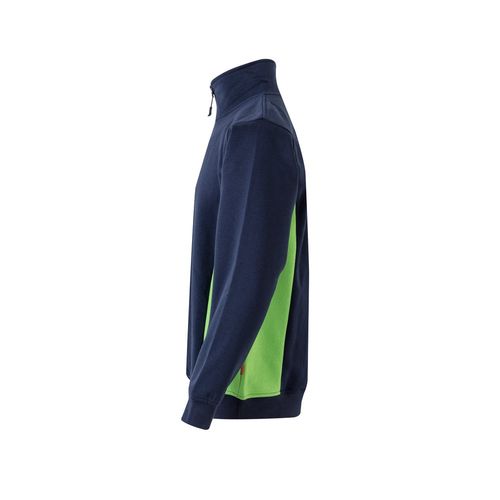 azul marino/verde VL SVAROG. Sudadera de rizo bicolor (260g/m²), en poliéster (65%) y algodón (35%)