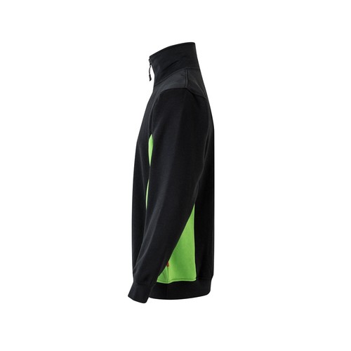 negro/verde VL SVAROG. Sudadera de rizo bicolor (260g/m²), en poliéster (65%) y algodón (35%)
