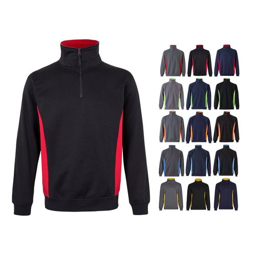 VL SVAROG. Sweat bicolore en éponge (260g/m²), en polyester (65%) et coton (35%) - 1