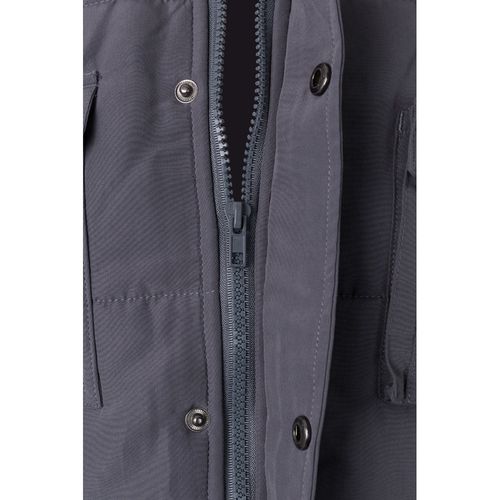 gray VL MEFITIS. Chaleco acolchado multibolsillos (220g/m²), en poliéster (100%)