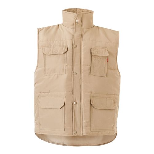 luz natural VL MEFITIS. Chaleco acolchado multibolsillos (220g/m²), en poliéster (100%)