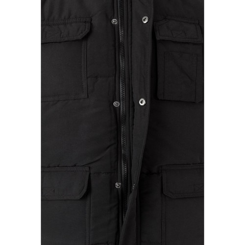 black VL MEFITIS. Chaleco acolchado multibolsillos (220g/m²), en poliéster (100%)