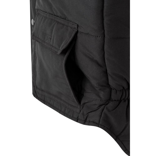 black VL MEFITIS. Chaleco acolchado multibolsillos (220g/m²), en poliéster (100%)