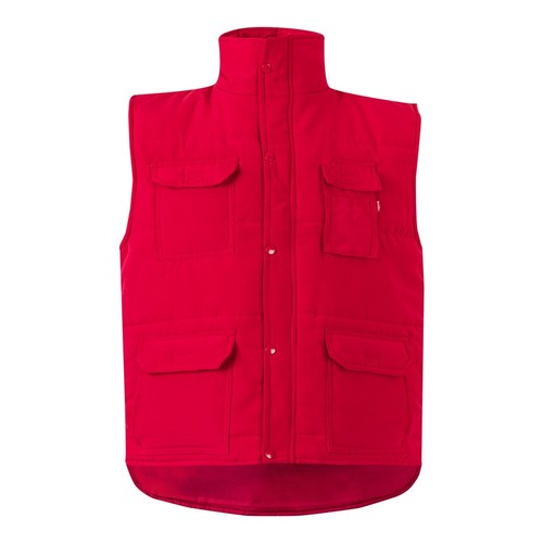 red VL MEFITIS. Chaleco acolchado multibolsillos (220g/m²), en poliéster (100%)