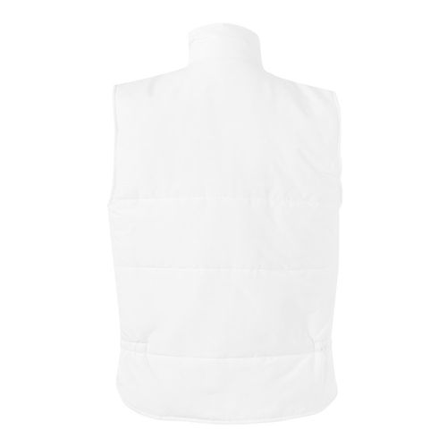 white VL MEFITIS. Chaleco acolchado multibolsillos (220g/m²), en poliéster (100%)