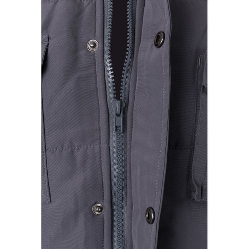 gray VL MEFITIS. Chaleco acolchado multibolsillos (220g/m²), en poliéster (100%)