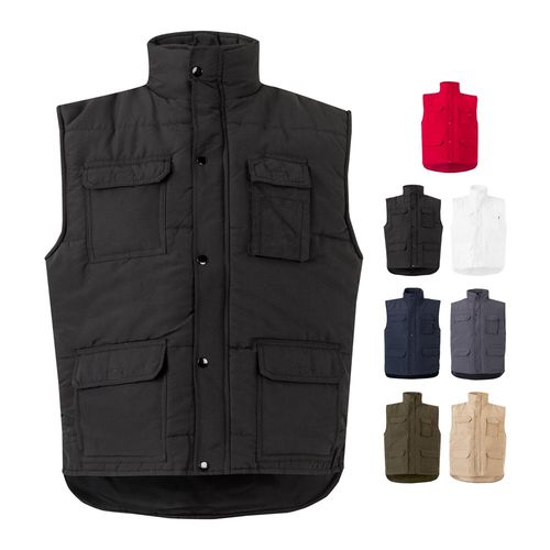 VL MEFITIS. CHALECO ACOLCHADO MULTIBOLSILLOS (220G/M²), EN POLIÉSTER (100%)