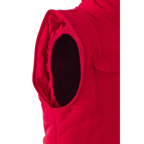 red VL MEFITIS. Chaleco acolchado multibolsillos (220g/m²), en poliéster (100%)
