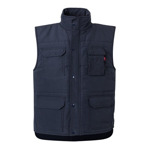 azul marino VL MEFITIS. Chaleco acolchado multibolsillos (220g/m²), en poliéster (100%)