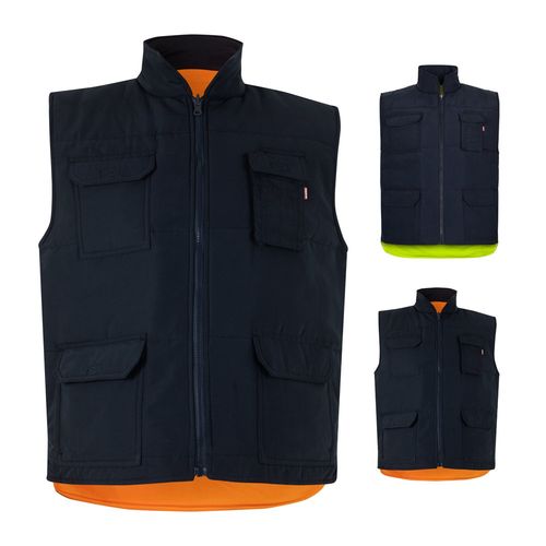 VL DIANA. Gilet rembourré (220g/m²), réversible en polyester (100%), avec fermeture à glissière et tirette réversible, et multipoches - 1