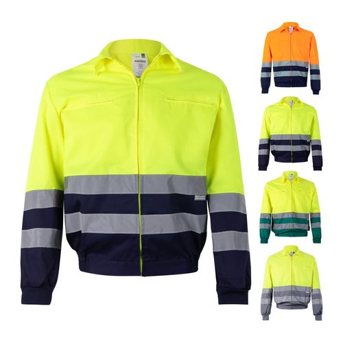VL NEPTUNE. CHAQUETA DE SARGA BICOLOR (210G/M²) EN POLIÉSTER (80%) Y ALGODÓN (20%)